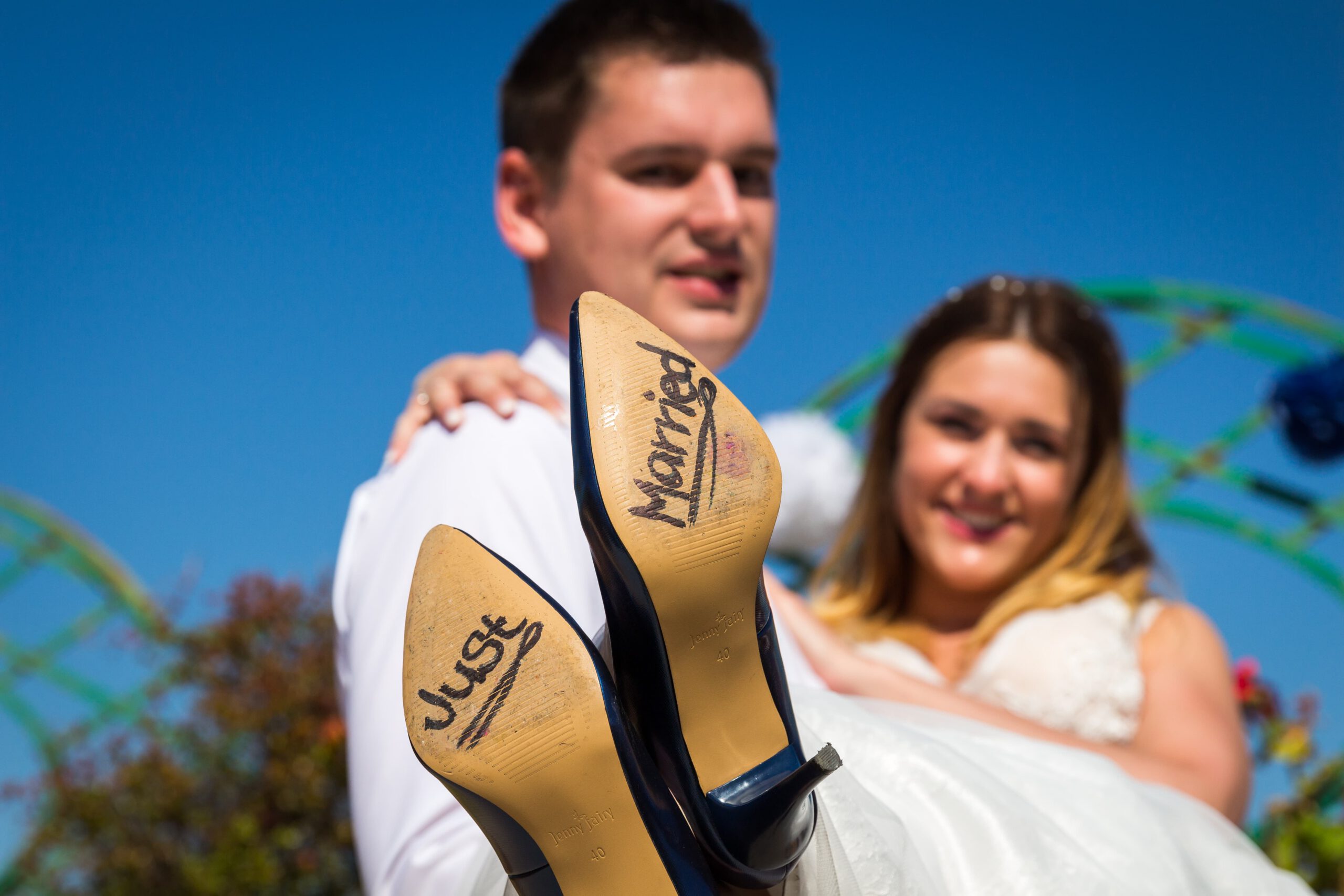 Footwear detail from a wedding ceremony